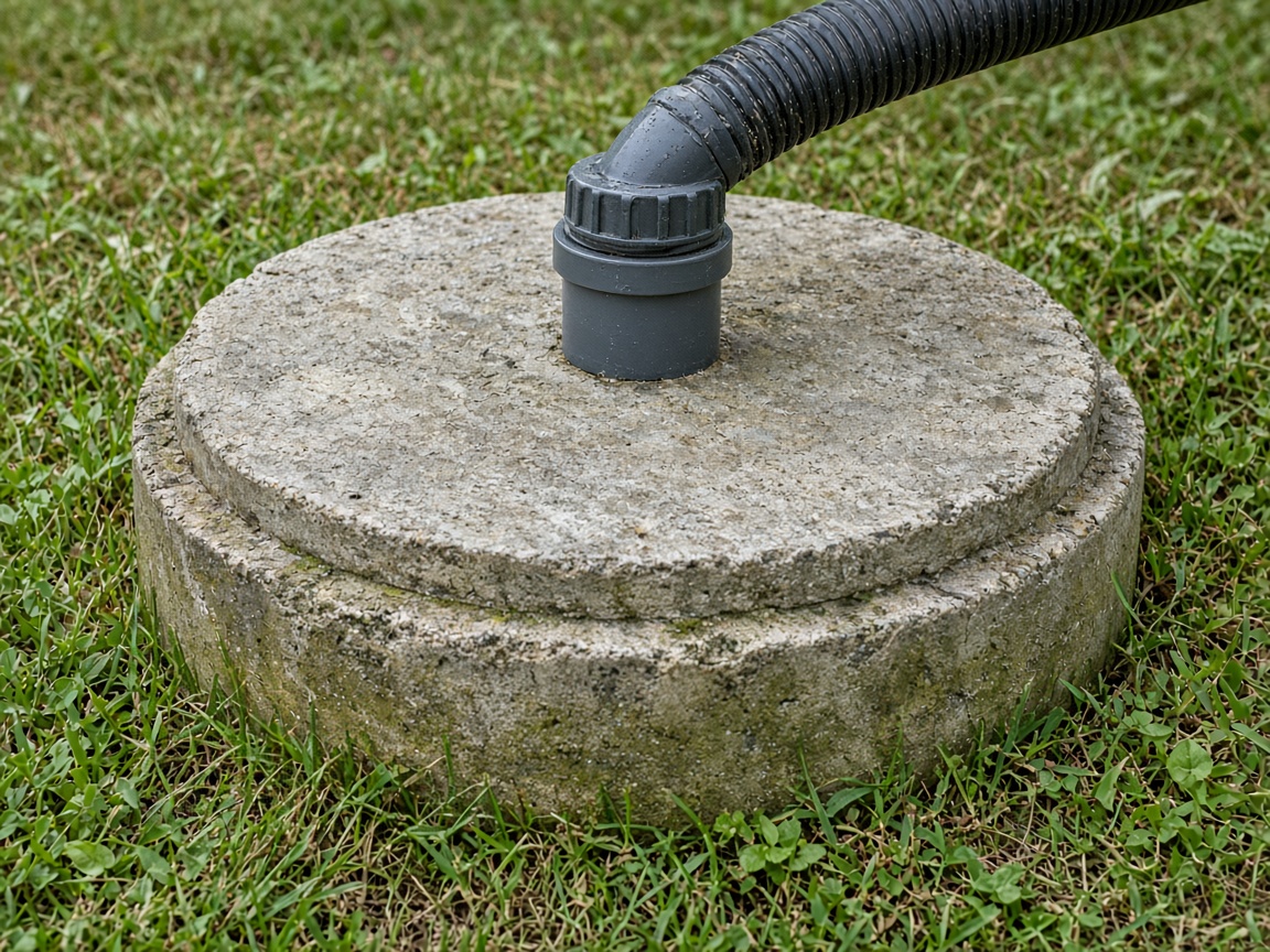 Septic hose and lid detail